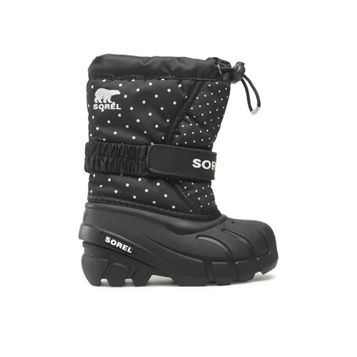Sorel Śniegowce Childrens Flurry Print NC3503-010 Czarny ze sklepu MODIVO w kategorii Buty zimowe dziecięce - zdjęcie 182745799