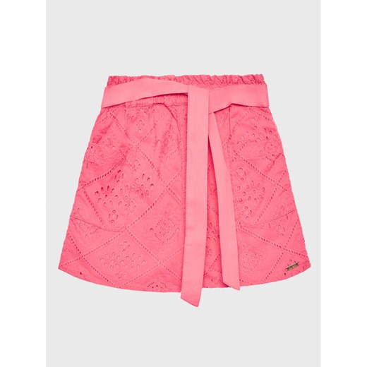 Guess Szorty materiałowe J3GD04 WFGJ0 Różowy Relaxed Fit ze sklepu MODIVO w kategorii Spodenki dziewczęce - zdjęcie 182745829