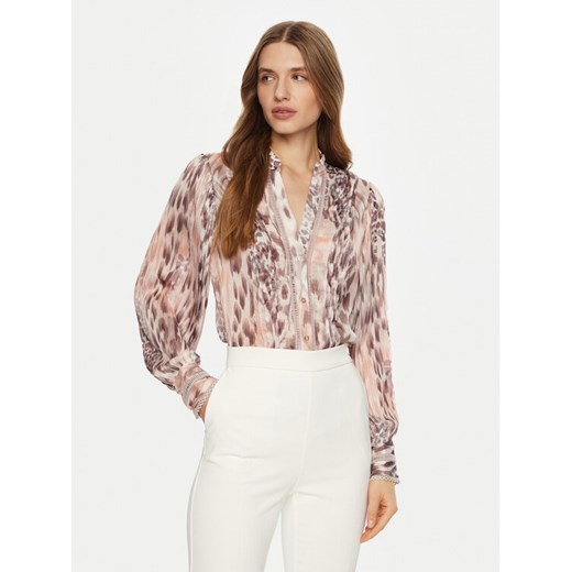 Guess Bluzka W5RH16 WDW82 Kolorowy Classic Fit ze sklepu MODIVO w kategorii Bluzki damskie - zdjęcie 182745837