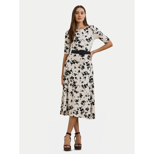 LAUREN RALPH LAUREN Sukienka codzienna 250964093001 Biały Regular Fit ze sklepu MODIVO w kategorii Sukienki - zdjęcie 182746036