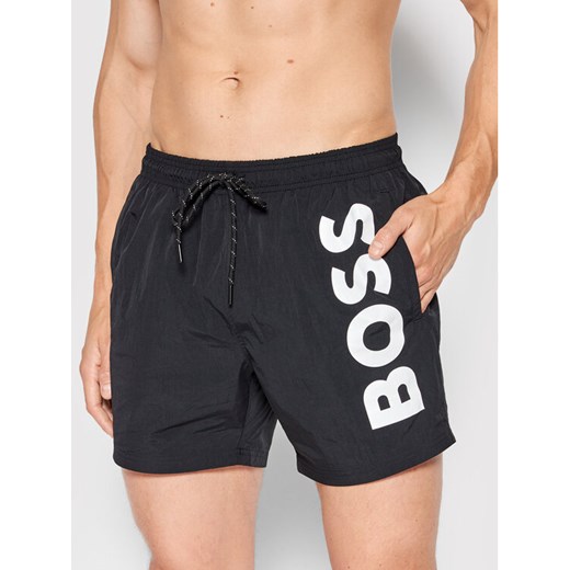 Boss Szorty kąpielowe Octopus 50469602 Czarny Regular Fit M MODIVO