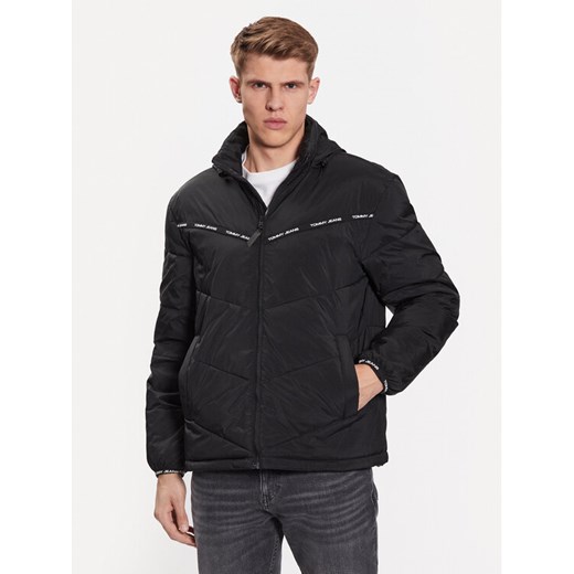 Tommy Jeans Kurtka przejściowa Tape Detail DM0DM16578 Czarny Regular Fit ze sklepu MODIVO w kategorii Kurtki męskie - zdjęcie 182746098