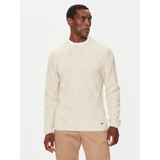 JOOP! Sweter 17 JK-28Diamondo 30043058 Écru Modern Fit Joop! XL MODIVO