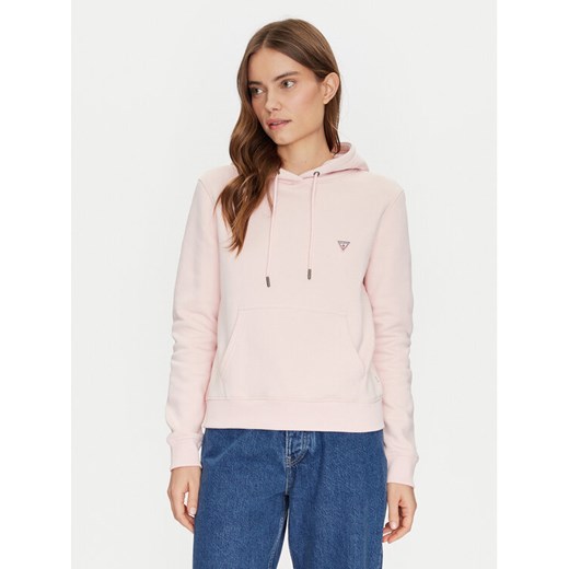 Guess Jeans Bluza W4YQ04 KC811 Różowy Regular Fit ze sklepu MODIVO w kategorii Bluzy damskie - zdjęcie 182746166