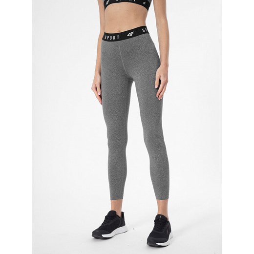 4F Legginsy 4FSS23TFTIF077 Szary Slim Fit ze sklepu MODIVO w kategorii Spodnie damskie - zdjęcie 182746168