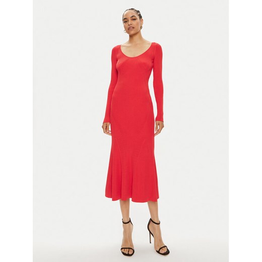 Pinko Sukienka dzianinowa Aloe Abito 102800 A170 Czerwony Slim Fit ze sklepu MODIVO w kategorii Sukienki - zdjęcie 182746176