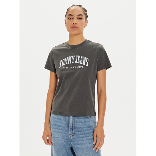 Tommy Jeans T-Shirt Varsity DW0DW19826 Szary Regular Fit ze sklepu MODIVO w kategorii Bluzki damskie - zdjęcie 182746207