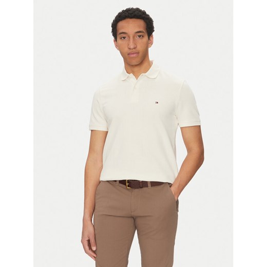 Tommy Hilfiger Polo Vertical MW0MW38951 Żółty Regular Fit ze sklepu MODIVO w kategorii T-shirty męskie - zdjęcie 182746226
