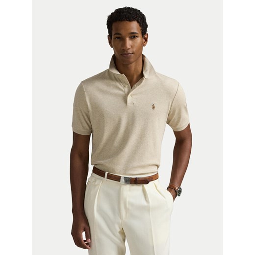 Polo Ralph Lauren Polo 710704319080 Beżowy Slim Fit ze sklepu MODIVO w kategorii T-shirty męskie - zdjęcie 182746305