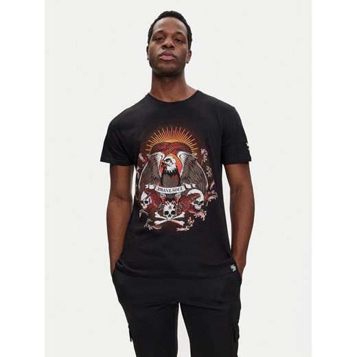 Brave Soul T-Shirt MTS-149DYLAN Czarny Regular Fit ze sklepu MODIVO w kategorii T-shirty męskie - zdjęcie 182746319