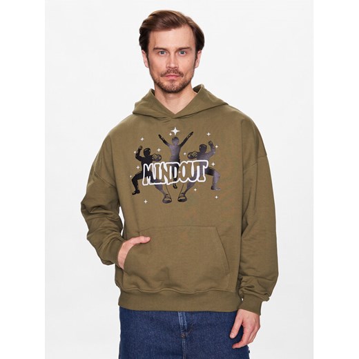Mindout Bluza Trinary T2023-1 Zielony Regular Fit ze sklepu MODIVO w kategorii Bluzy męskie - zdjęcie 182746358