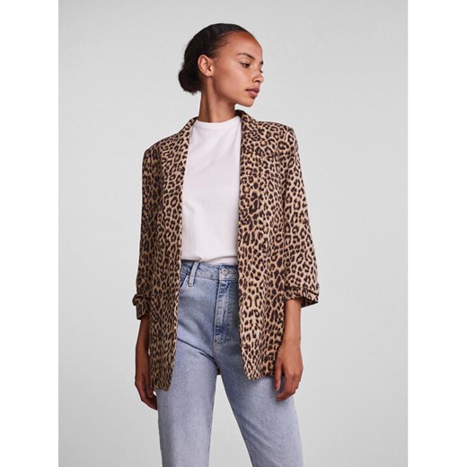 Pieces Marynarka 17126850 Brązowy Regular Fit ze sklepu MODIVO w kategorii Marynarki damskie - zdjęcie 182746397
