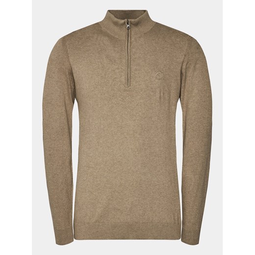 INDICODE Sweter Liliamos 35-698 Beżowy Regular Fit ze sklepu MODIVO w kategorii Swetry męskie - zdjęcie 182746406