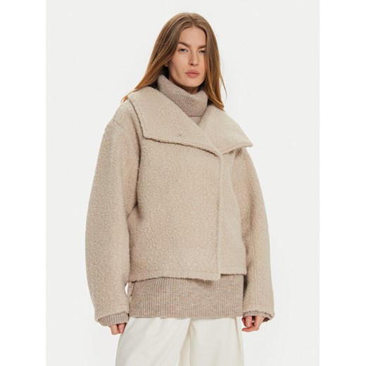 Gina Tricot Kurtka przejściowa 22613 Beżowy Oversize ze sklepu MODIVO w kategorii Kurtki damskie - zdjęcie 182746429