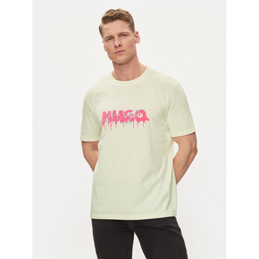 Hugo T-Shirt Decation 50515282 Écru Regular Fit ze sklepu MODIVO w kategorii T-shirty męskie - zdjęcie 182746506
