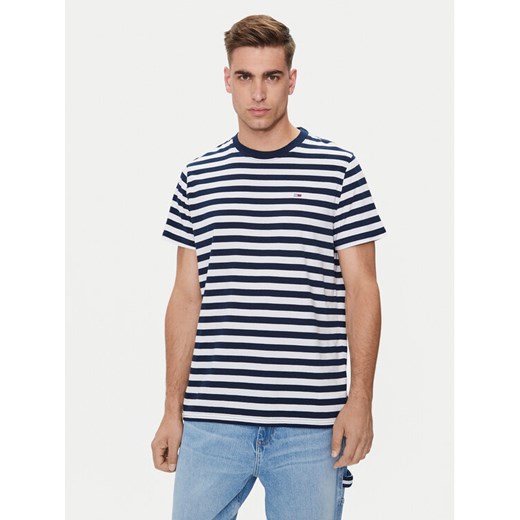 Tommy Jeans T-Shirt Entry DM0DM20420 Granatowy Slim Fit ze sklepu MODIVO w kategorii T-shirty męskie - zdjęcie 182746576
