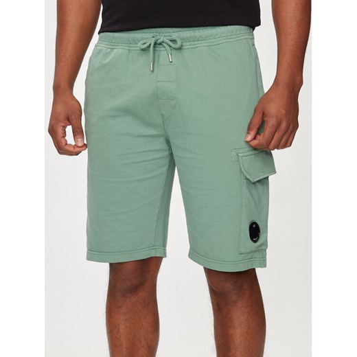 C.P. Company Szorty sportowe 16CMSB021A002246G Zielony Regular Fit ze sklepu MODIVO w kategorii Spodenki męskie - zdjęcie 182746628