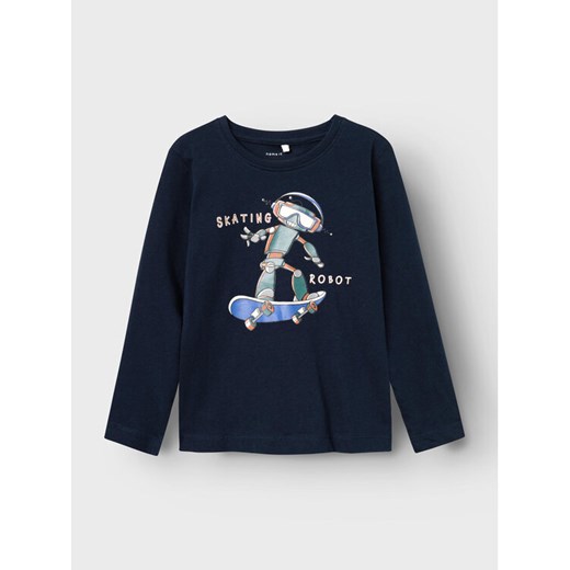 NAME IT Bluzka 13220044 Granatowy Regular Fit ze sklepu MODIVO w kategorii T-shirty chłopięce - zdjęcie 182746688