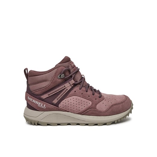 Merrell Trapery Wildwood Mid Ltr Wp J068104 Bordowy ze sklepu MODIVO w kategorii Botki - zdjęcie 182746696
