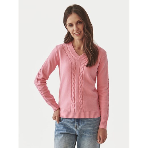 Tatuum Sweter Wira T2416.092B Różowy Regular Fit ze sklepu MODIVO w kategorii Swetry damskie - zdjęcie 182746729