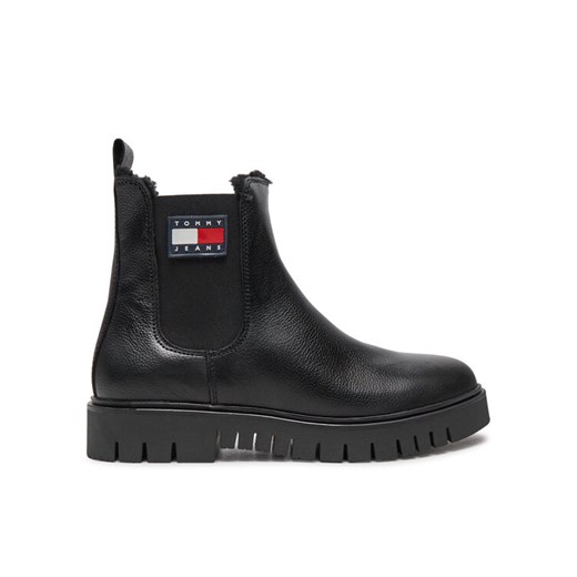 Tommy Jeans Sztyblety Chelsea EN0EN02626 Czarny ze sklepu MODIVO w kategorii Botki - zdjęcie 182746739
