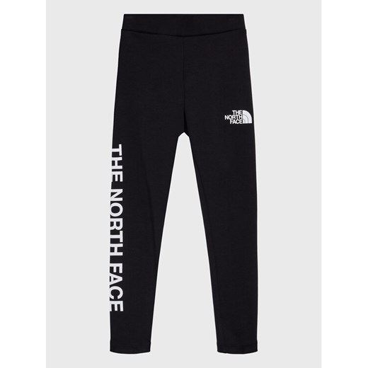 The North Face Legginsy Graphic NF0A82EQ Czarny Slim Fit ze sklepu MODIVO w kategorii Spodnie dziewczęce - zdjęcie 182746746