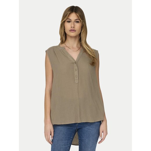 ONLY Bluzka Jette 15213420 Brązowy Regular Fit ze sklepu MODIVO w kategorii Bluzki damskie - zdjęcie 182746805