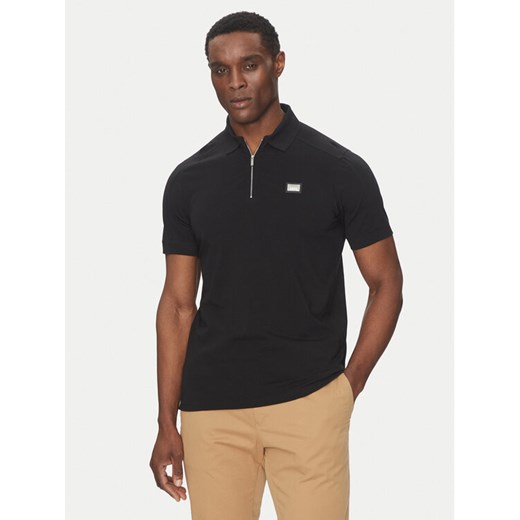 KARL LAGERFELD Polo 745020 552221 Czarny Regular Fit ze sklepu MODIVO w kategorii T-shirty męskie - zdjęcie 182746895