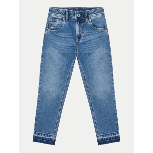 Pepe Jeans Jeansy Tapered Jeans Hw Jr PG201678 Niebieski Regular Fit ze sklepu MODIVO w kategorii Spodenki dziewczęce - zdjęcie 182746897