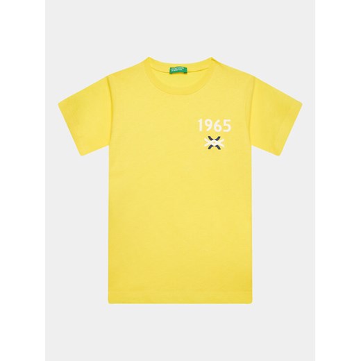 United Colors Of Benetton T-Shirt 3I1XG109J Żółty Regular Fit ze sklepu MODIVO w kategorii T-shirty chłopięce - zdjęcie 182746959