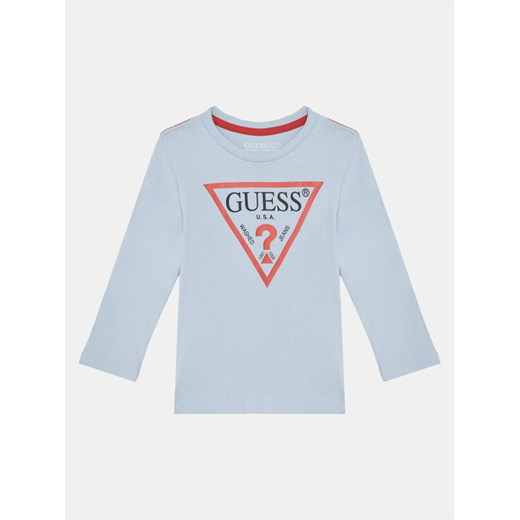 Guess Bluzka N84I24 K8HM0 Błękitny Regular Fit ze sklepu MODIVO w kategorii Bluzki dziewczęce - zdjęcie 182746995