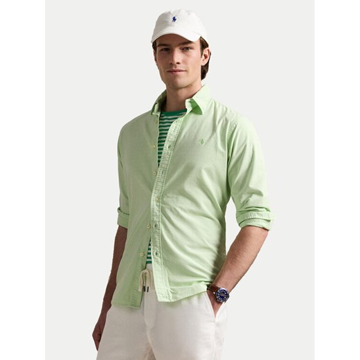 Polo Ralph Lauren Koszula 710968913006 Zielony Custom Fit ze sklepu MODIVO w kategorii Koszule męskie - zdjęcie 182747038