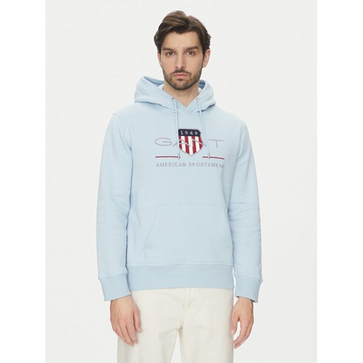 Gant Bluza Archive Shield 2047082 Niebieski Regular Fit ze sklepu MODIVO w kategorii Bluzy męskie - zdjęcie 182747048