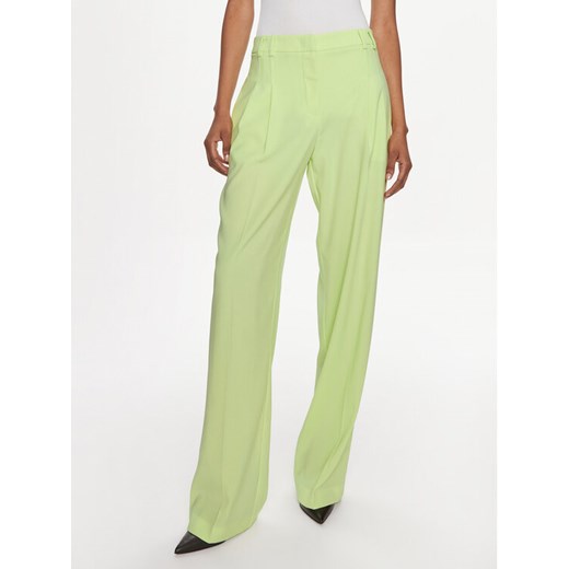 Patrizia Pepe Spodnie materiałowe 8P0598/A6F5-G568 Zielony Wide Leg ze sklepu MODIVO w kategorii Spodnie damskie - zdjęcie 182747105