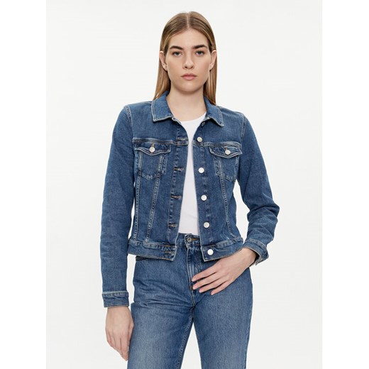 Tommy Hilfiger Kurtka jeansowa WW0WW41335 Niebieski Slim Fit ze sklepu MODIVO w kategorii Kurtki damskie - zdjęcie 182747116
