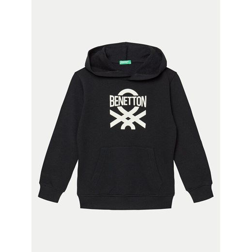 United Colors Of Benetton Bluza 3J68C203N Czarny Regular Fit ze sklepu MODIVO w kategorii Bluzy chłopięce - zdjęcie 182747218