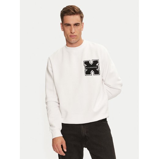 Richmond X Bluza Palmis UMA24034FE Biały Regular Fit ze sklepu MODIVO w kategorii Bluzy męskie - zdjęcie 182747308