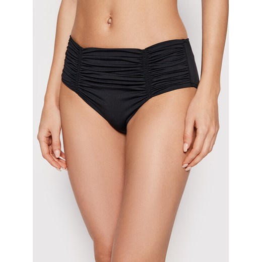 Seafolly Dół od bikini Gathered Front 40343-942 Czarny ze sklepu MODIVO w kategorii Stroje kąpielowe - zdjęcie 182747315