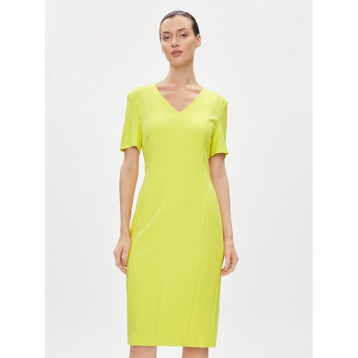 Boss Sukienka codzienna Damaisa 50490044 Żółty Slim Fit ze sklepu MODIVO w kategorii Sukienki - zdjęcie 182747328
