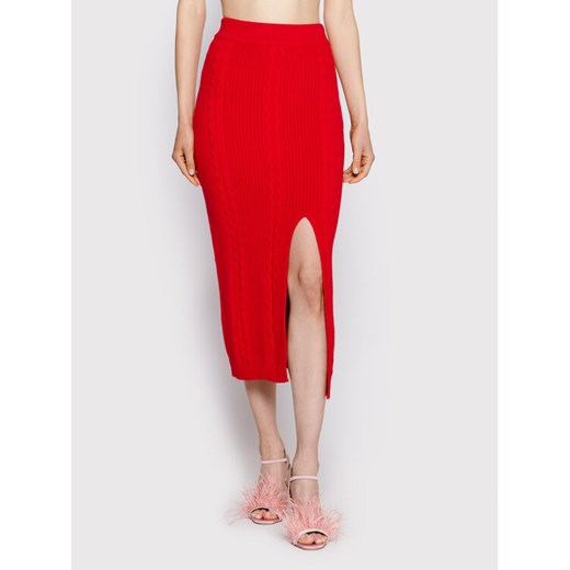 Patrizia Pepe Spódnica midi 8G0281/K037-R754 Czerwony Slim Fit ze sklepu MODIVO w kategorii Spódnice - zdjęcie 182747329