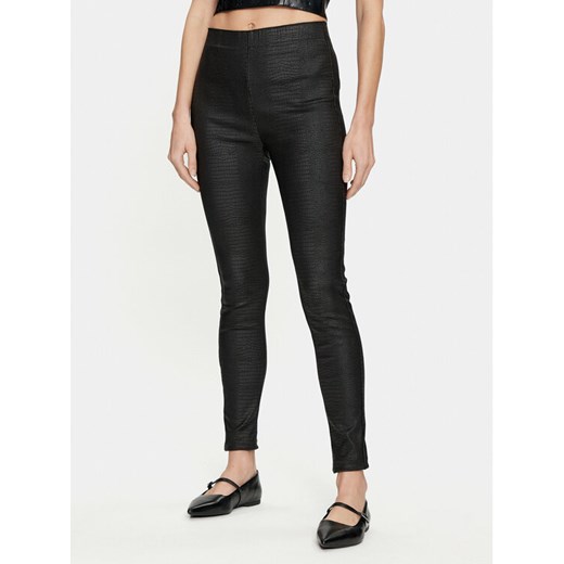 Cream Spodnie z imitacji skóry Tabea 10610409 Czarny Slim Fit ze sklepu MODIVO w kategorii Spodnie damskie - zdjęcie 182747345