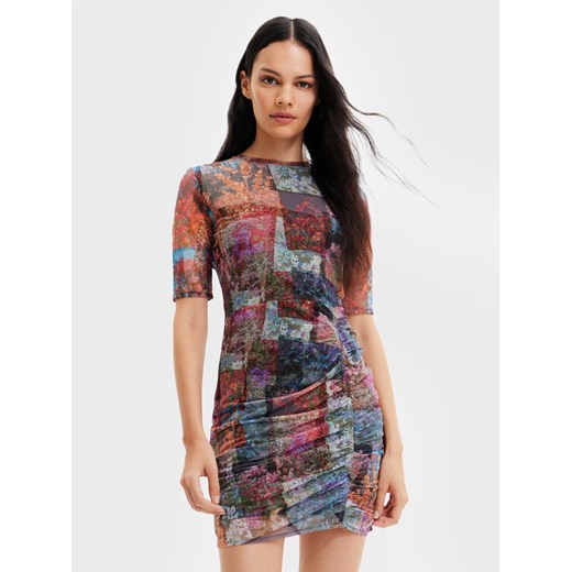 Desigual Sukienka codzienna Roma 22WWVK11 Kolorowy Slim Fit ze sklepu MODIVO w kategorii Sukienki - zdjęcie 182747349
