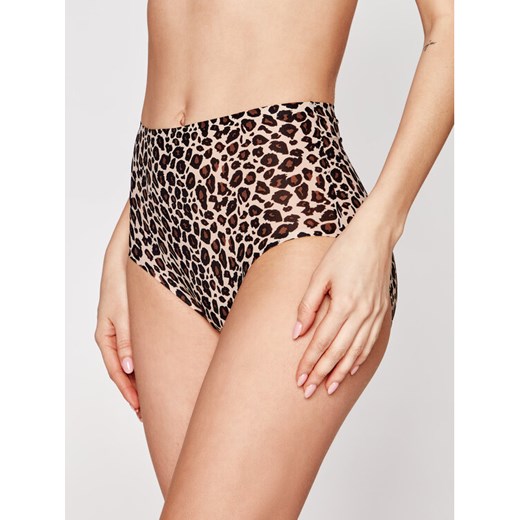 Chantelle Figi klasyczne z wysokim stanem Softstretch C11D70 Brązowy ze sklepu MODIVO w kategorii Majtki damskie - zdjęcie 182747359