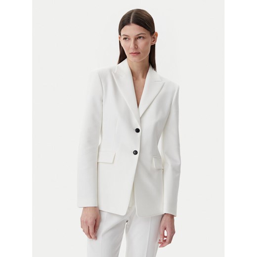 HUGO Marynarka Asmalla 50540787 Biały Slim Fit ze sklepu MODIVO w kategorii Marynarki damskie - zdjęcie 182747418