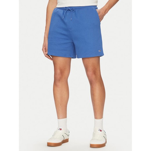 Tommy Jeans Szorty sportowe Flag Beach DM0DM21931 Niebieski Regular Fit ze sklepu MODIVO w kategorii Spodenki męskie - zdjęcie 182747456