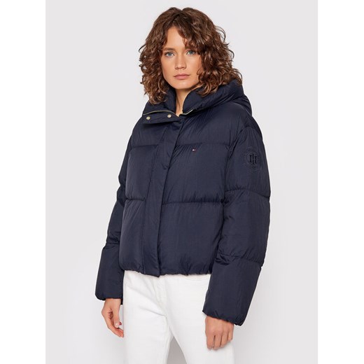 Tommy Hilfiger Kurtka puchowa WW0WW29933 Granatowy Loose Fit ze sklepu MODIVO w kategorii Kurtki damskie - zdjęcie 182747505