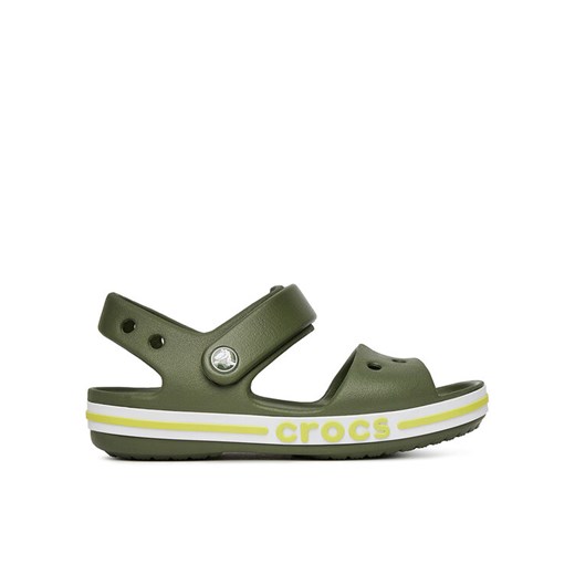 Crocs Sandały BAYABAND SANDAL T 211055-309 Zielony ze sklepu MODIVO w kategorii Sandały dziecięce - zdjęcie 182747535