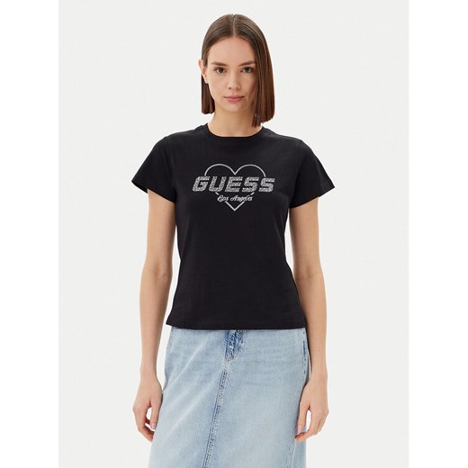Guess T-Shirt V5GI10 K9RM1 Czarny Regular Fit ze sklepu MODIVO w kategorii Bluzki damskie - zdjęcie 182747597