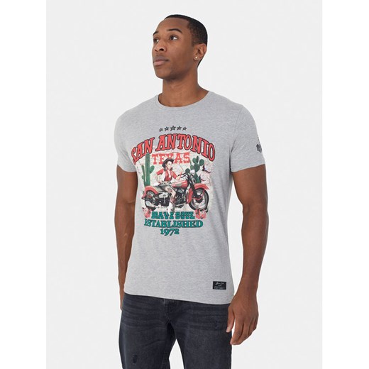 Brave Soul T-Shirt MTS-149PINUP Szary Straight Fit ze sklepu MODIVO w kategorii T-shirty męskie - zdjęcie 182747635