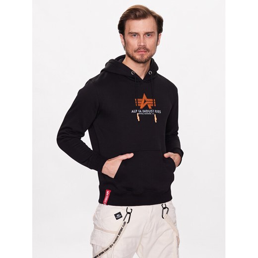 Alpha Industries Bluza Basic 178312RB Czarny Regular Fit ze sklepu MODIVO w kategorii Bluzy męskie - zdjęcie 182747648